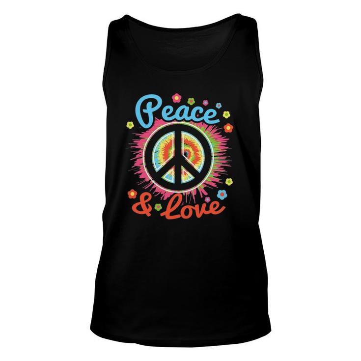 Peace And Love Peace Sign Positive Inspiration 70'S Hippie Unisex Tank Top
