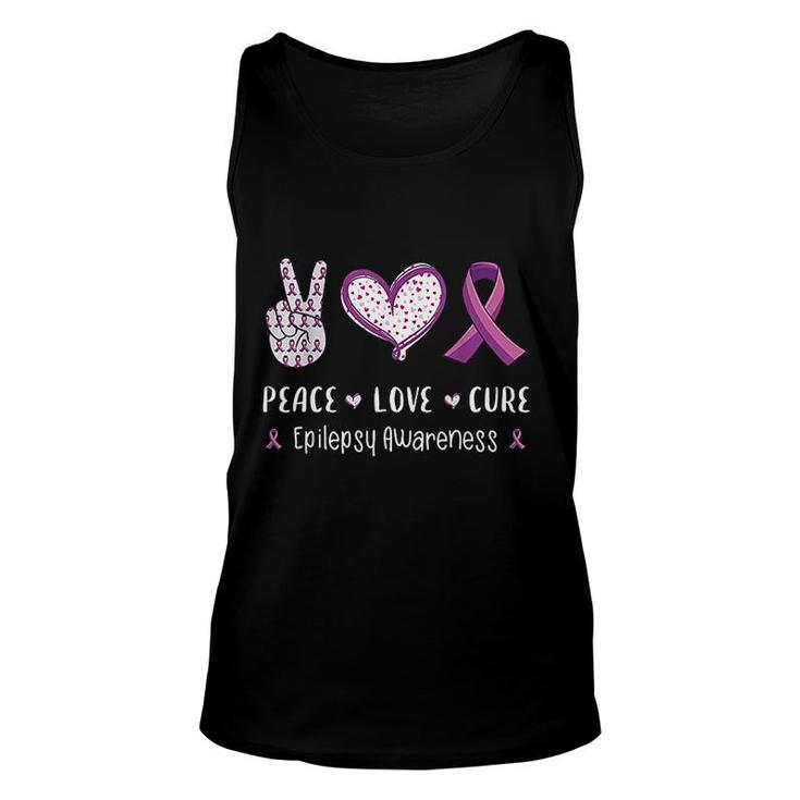 Peace Love Cure Awareness Unisex Tank Top