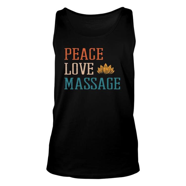 Peace Love Massage Muscle Therapy Massage Spa Oil Treat Soft Tank Top