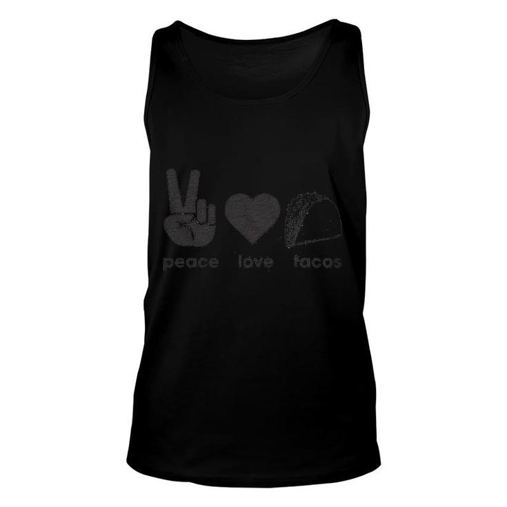 Peace Love Tacos Funny Saying Unisex Tank Top
