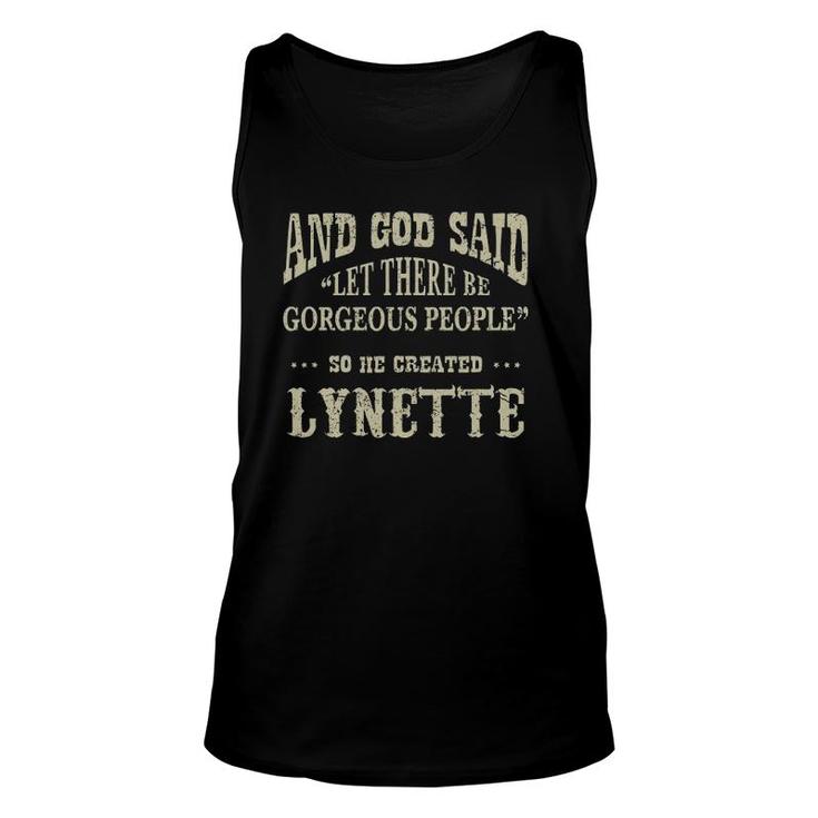 Personalized Birthday Gift Idea For Person Named Lynette Unisex Tank Top