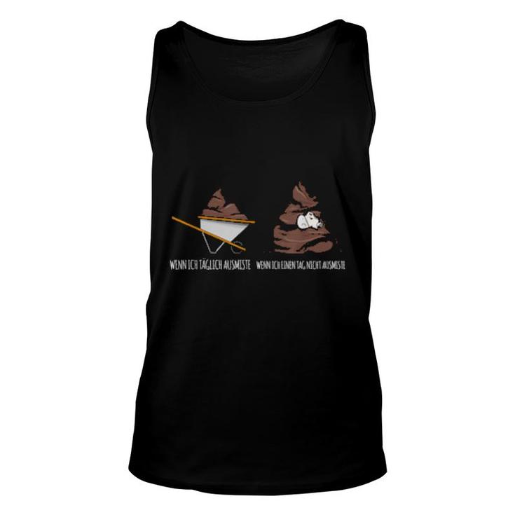 Pferd Ausmisten Lustiges Pferdeliebhaber Reit Motiv  Unisex Tank Top