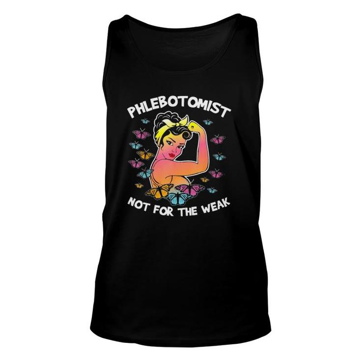 Phlebotomist Nurse Not For The Weak Phlebotomy Technician Butterfly Retro Tank Top