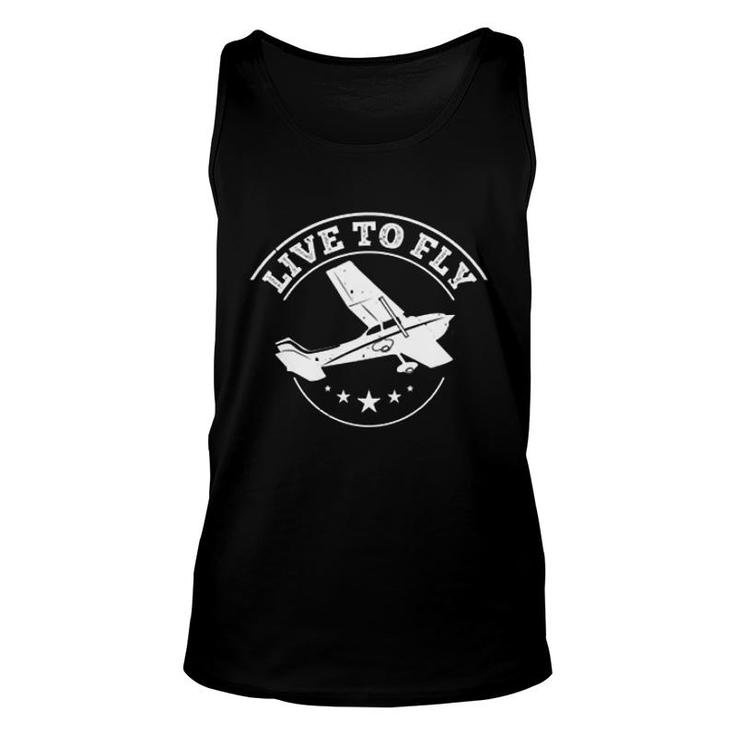 Pilot Live To Fly Unisex Tank Top