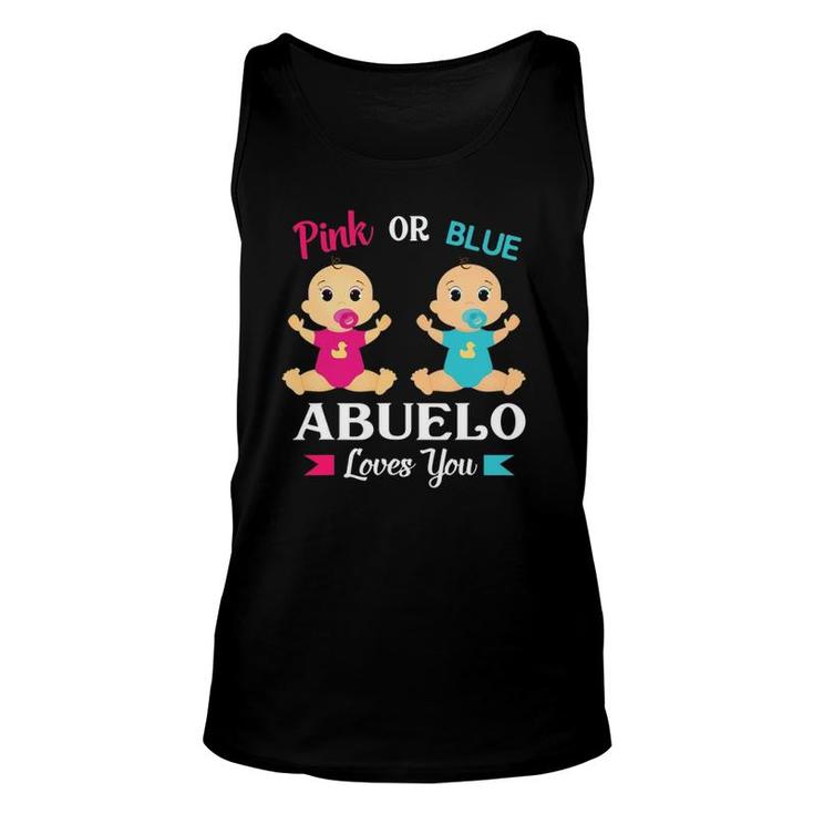 Pink Or Blue Abuelo Loves You Grandpa Grandfather Unisex Tank Top
