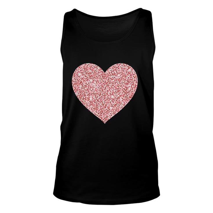 Pink Valentine Heart Cute Unisex Tank Top