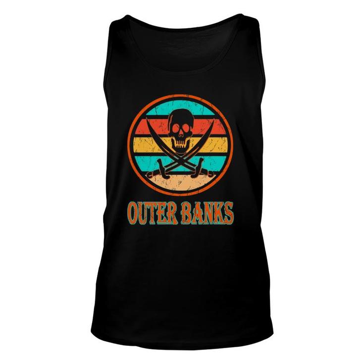 Pirate Outer Banks Vacation  Vintage Distressed Image Unisex Tank Top