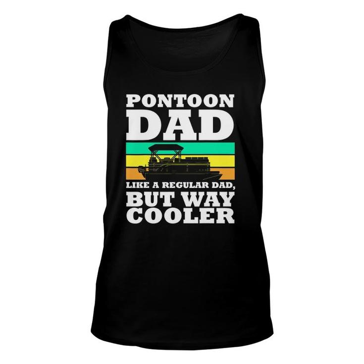 Pontoon Dad Boat Captain Funny Fathers Day Boating Unisex Tank Top