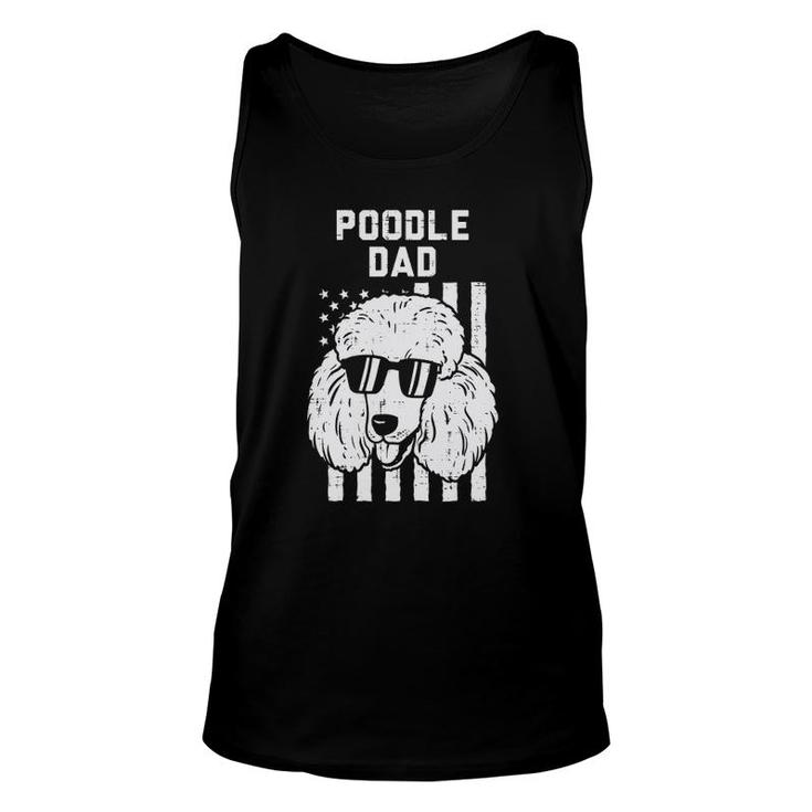 Mens Poodle Dad Us Flag Cool Patriotic Dog Lover Owner Men Tank Top