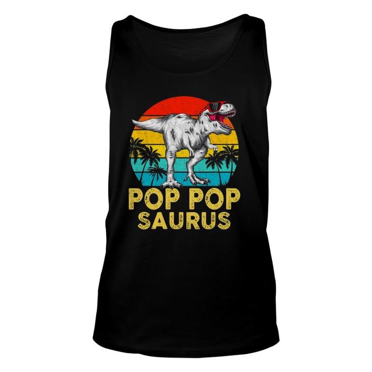 Pop Popsaurus Matching Family Dinosaur T Rex Pop Pop Saurus Unisex Tank Top