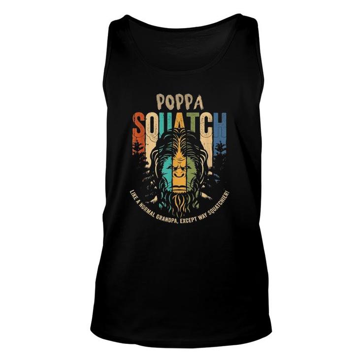 Poppa Squatch - Funny Bigfoot Sasquatch Fathers Day Gift Unisex Tank Top