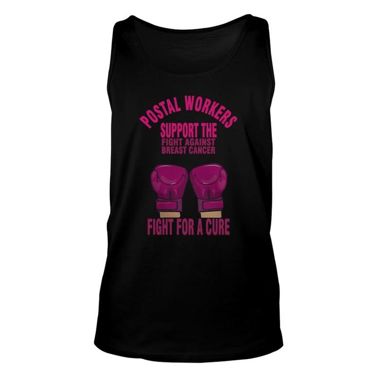 Postal Worker Support The Fight Against Breast Can T-shirt Unisex Tank Top