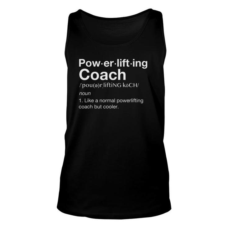 Powerlifting Coach Team Love Coaching Sports Unisex Tank Top