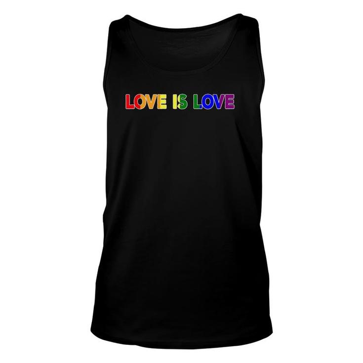 Pride Month - Love Is Love Gay Lgbt Support Rally Protest Unisex Tank Top