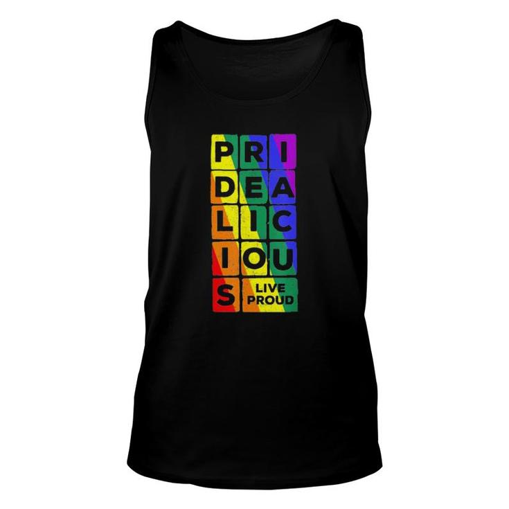 Pridealicious Lgbtq Gay Pride Rainbow  Unisex Tank Top