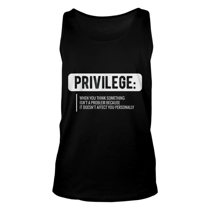 Privilege  Civil Rights Unisex Tank Top