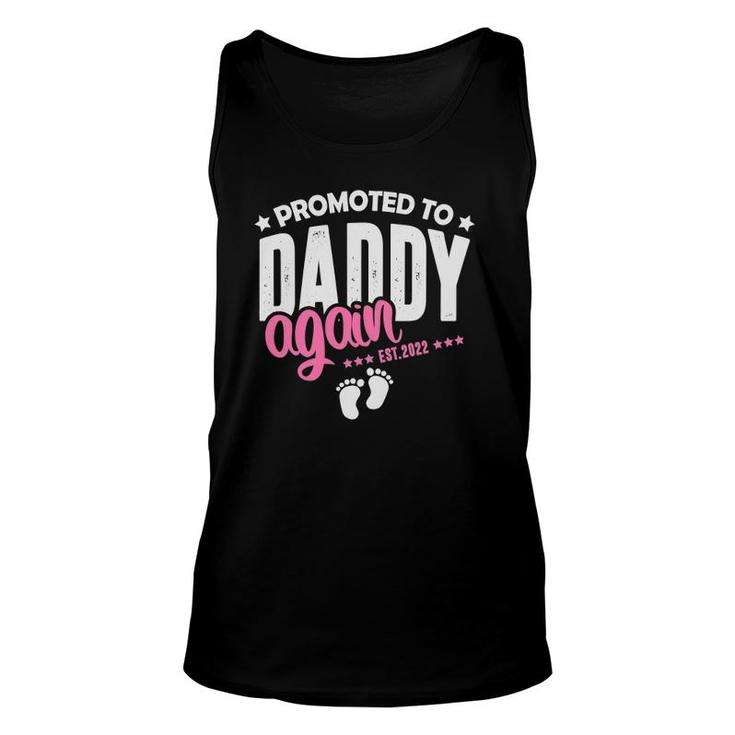 Promoted Daddy Again 2022 It's A Girl Baby Announcement Unisex Tank Top