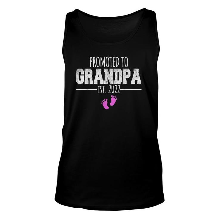 Mens Promoted To Grandpa 2022 First Time Grandfather Father's Day Tank Top