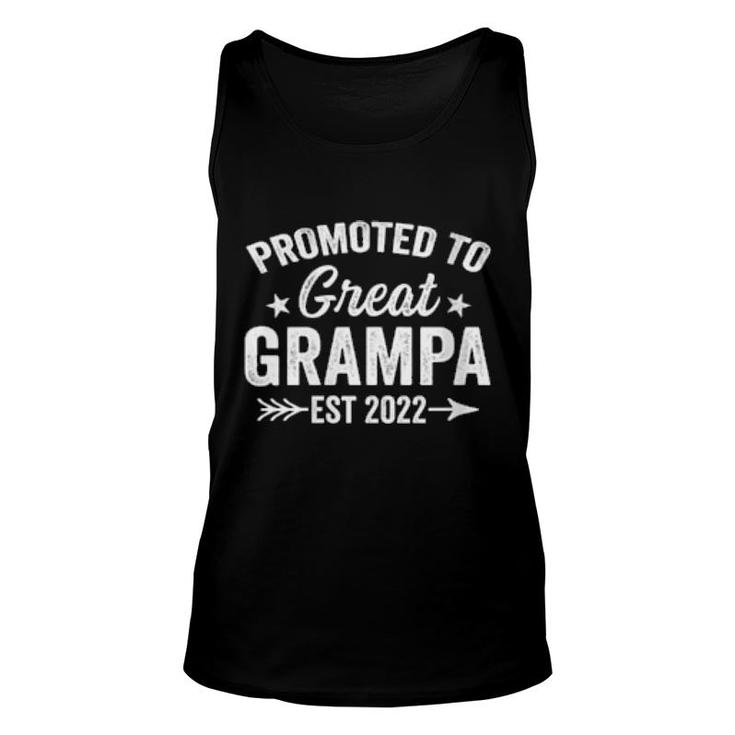 Womens Promoted To Great Grampa 2022 Father Day New Grandpa Tank Top