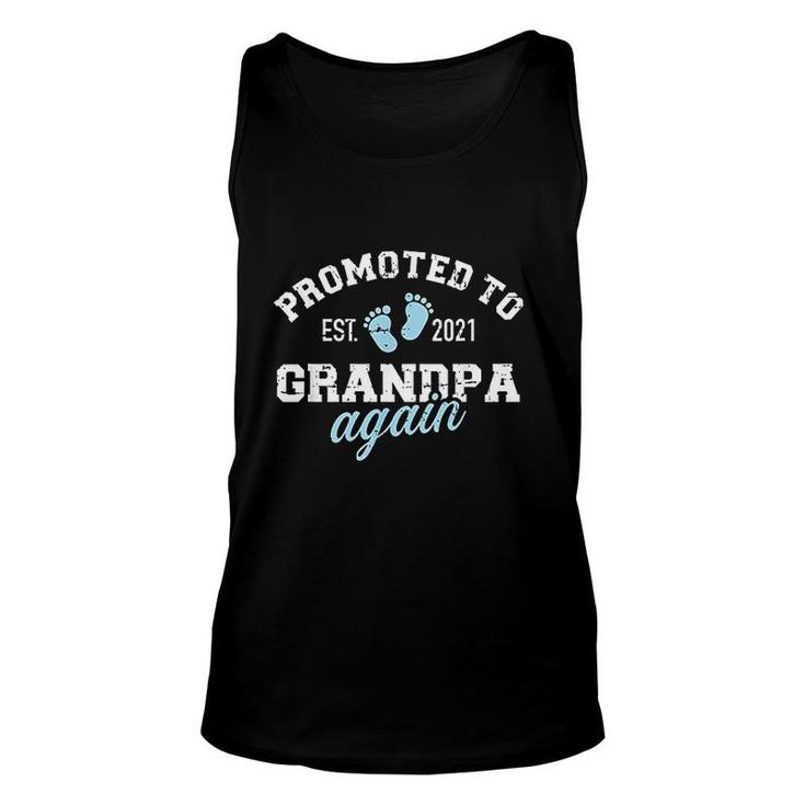 Promoted To Grandpa Again 2021 Unisex Tank Top