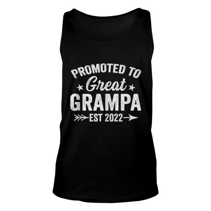 Promoted To Great Grampa 2022 Father Day New Grandpa  Unisex Tank Top