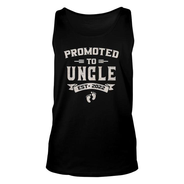 Promoted To Uncle 2022 Funny Soon To Be Uncle 2022 Gift Unisex Tank Top