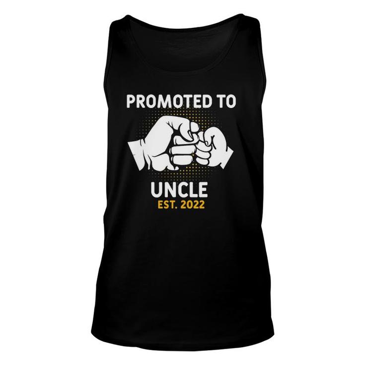 Mens Promoted To Uncle 2022 First Father's Day New Uncle Fist Bump Tank Top