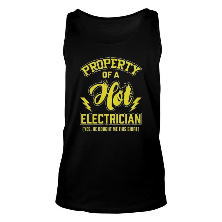 Property Of Hot Electrician Unisex Tank Top