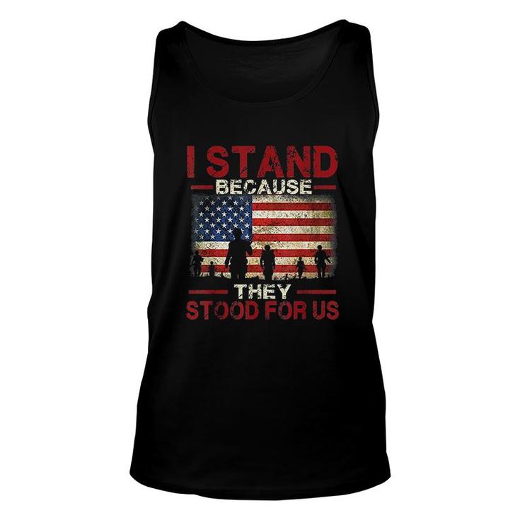 Proud American   I Stand Because They Stood For Us Unisex Tank Top