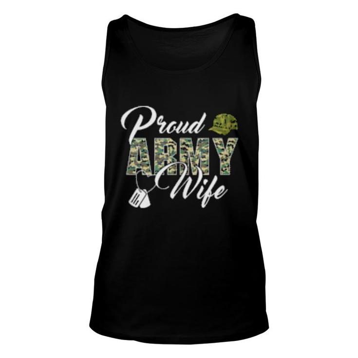 Proud Army Wife Of Us Military Soldier  Unisex Tank Top