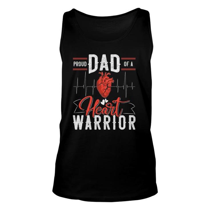 Proud Dad Of A Heart Warrior Heart Attack Survivor Recovery Unisex Tank Top