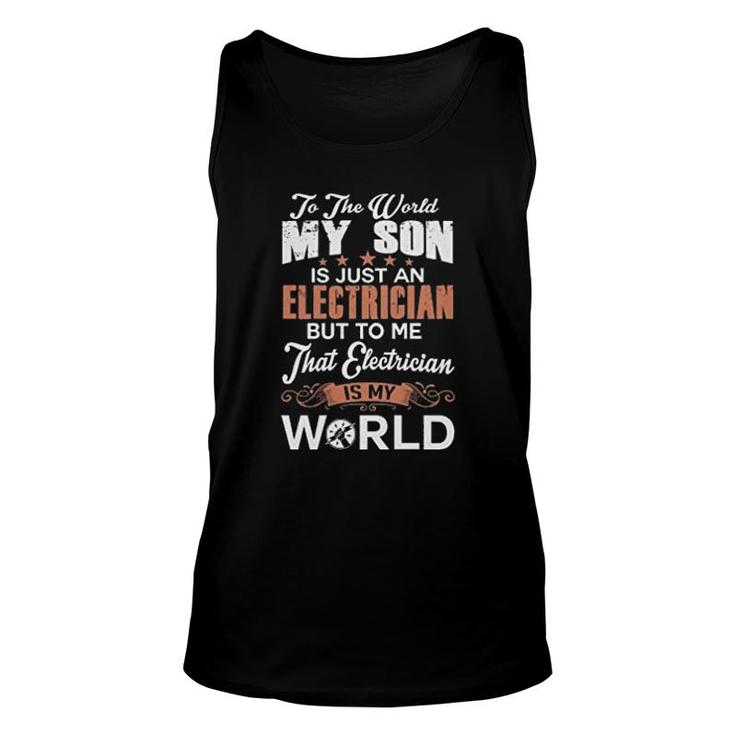 Proud Dad Of An Electrician Son Unisex Tank Top