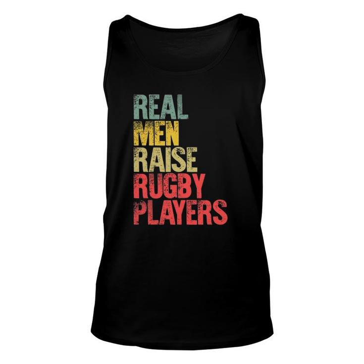 Proud Dad  Real Men Raise Rugby Players Gift Unisex Tank Top