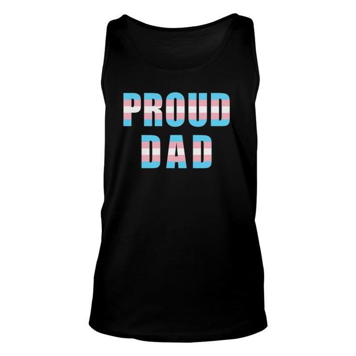 Proud Dad Trans Pride Flag Lgbtq Transgender Equality Unisex Tank Top