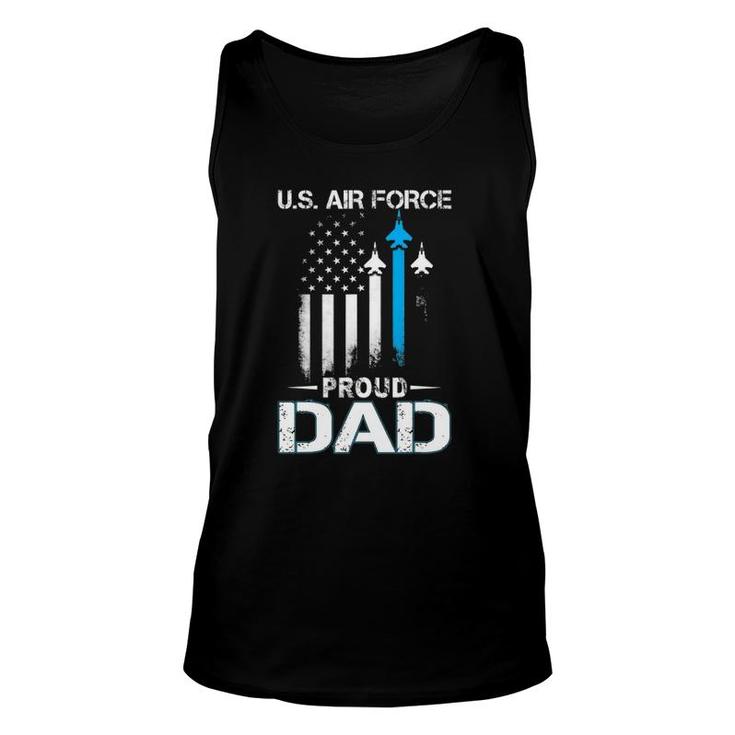 Proud Dad US Air Force Stars Air Force Family Party Gift Unisex Tank Top