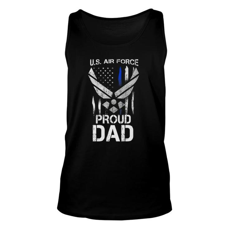 Proud Dad US Air Force Stars Air Force Family Party Gift  Unisex Tank Top