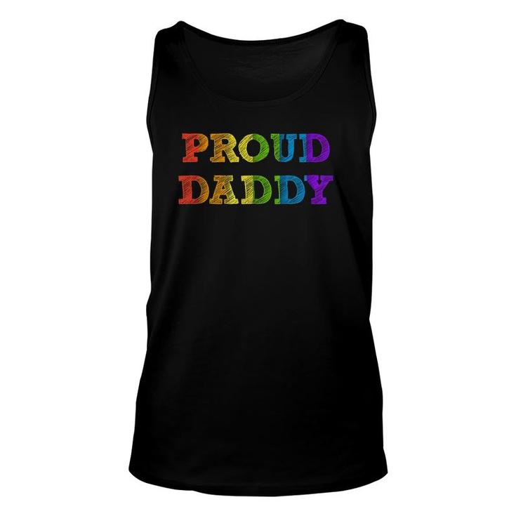Mens Proud Daddy Lgbt Pride Father Gay Dad Father's Day Tee Tank Top