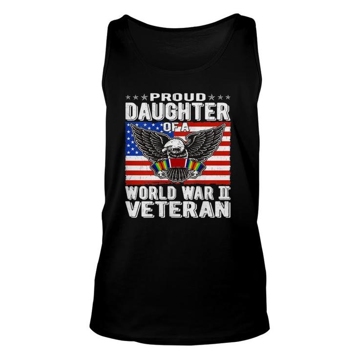 Womens Proud Daughter Of A World War 2 Veteran Patriotic Ww2 Child Tank Top