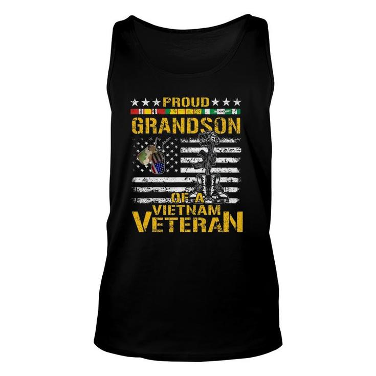 Proud Grandson Of A Vietnam Veteran  Vietnam War Vet Unisex Tank Top