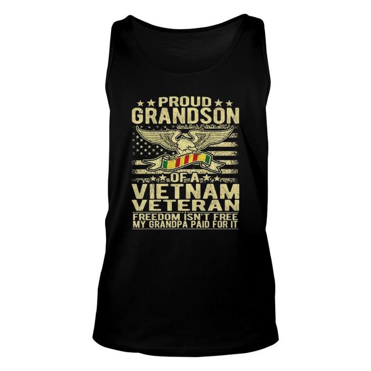 Proud Grandson Of Vietnam Veteran Freedom Isn't Free Tank Top