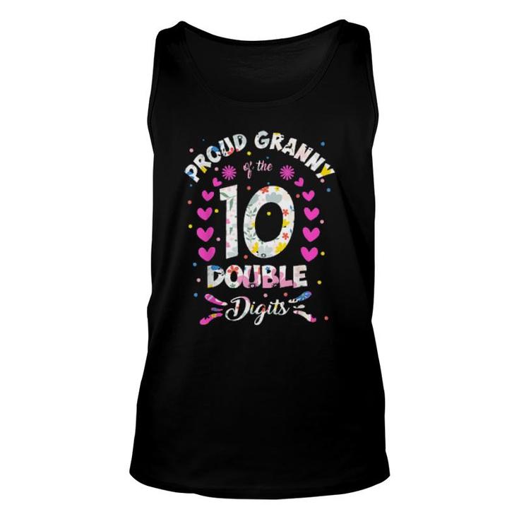 Proud Granny Of The Double Digits 10Th Birthday 10 Years Old Tank Top