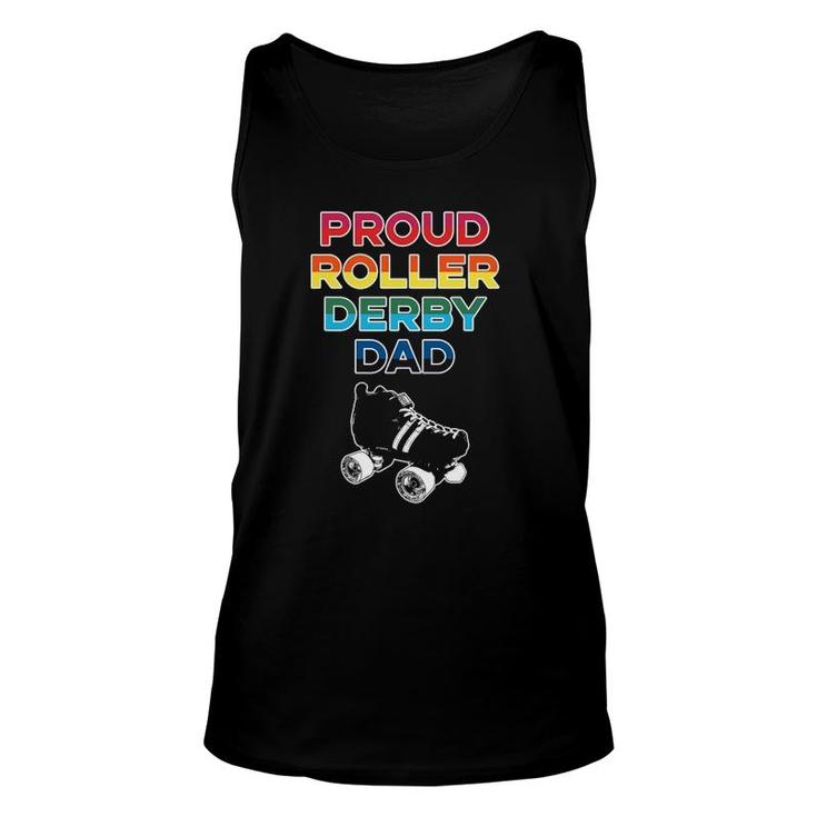 Proud Roller Derby Dad Pride Unisex Tank Top