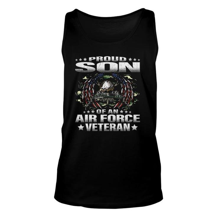 Proud Son Of An Air Force Veteran Military Vet's Child Unisex Tank Top