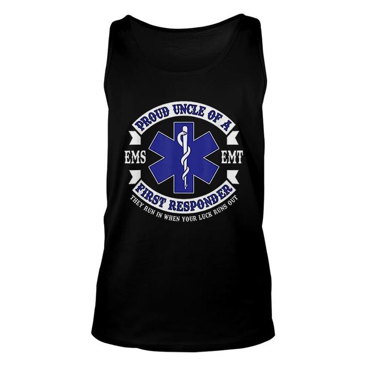 Proud Uncle First Responder Ems Emt Gift Unisex Tank Top