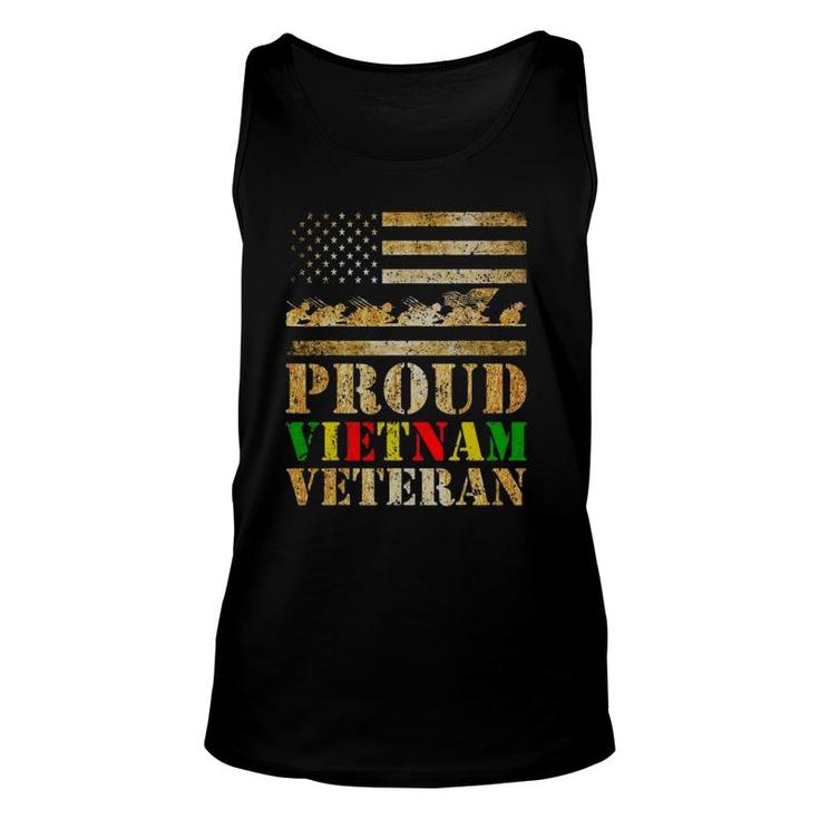 Proud Vietnam Veteran Day Gift For Dad From Son Daughter Unisex Tank Top