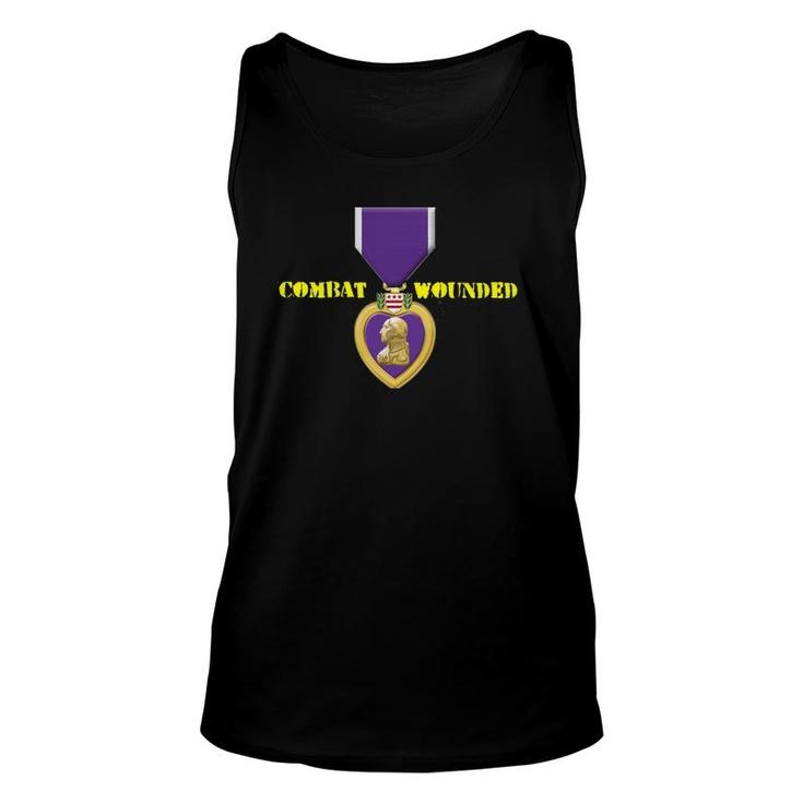Purple Heart Combat Veteran  Veterans Day Unisex Tank Top