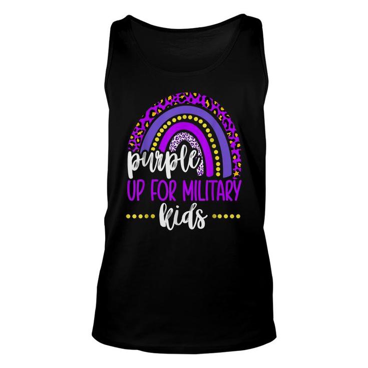 Purple Up For Military Kids  Rainbow Military Child Month  Unisex Tank Top
