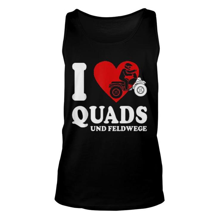 Quad Ride I Love Quads Sayings Heart Quadbike  Unisex Tank Top