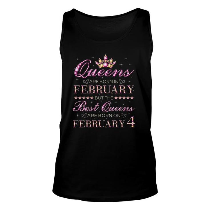 Queens Are Born In February Best Queens Are Born On February 4 Ver2 Tank Top