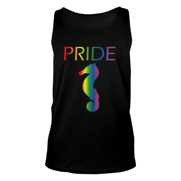 Rainbow Seahorse Pride Gay Pride Lgbtq Gay Seahorse Raglan Baseball Tee Tank Top